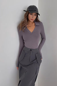 Women's Wrap V-Neck Sweaters Fashion Knit Outwear
