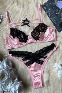 Sexy Women Lace Hollow Underwear Lingerie Set