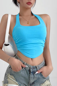 Hanging Neck Strap Small Tank Top Thin Fit Top
