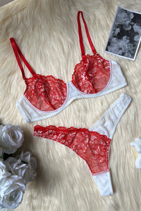 Women Sexy Gauze Lace Underwear Lingerie Set