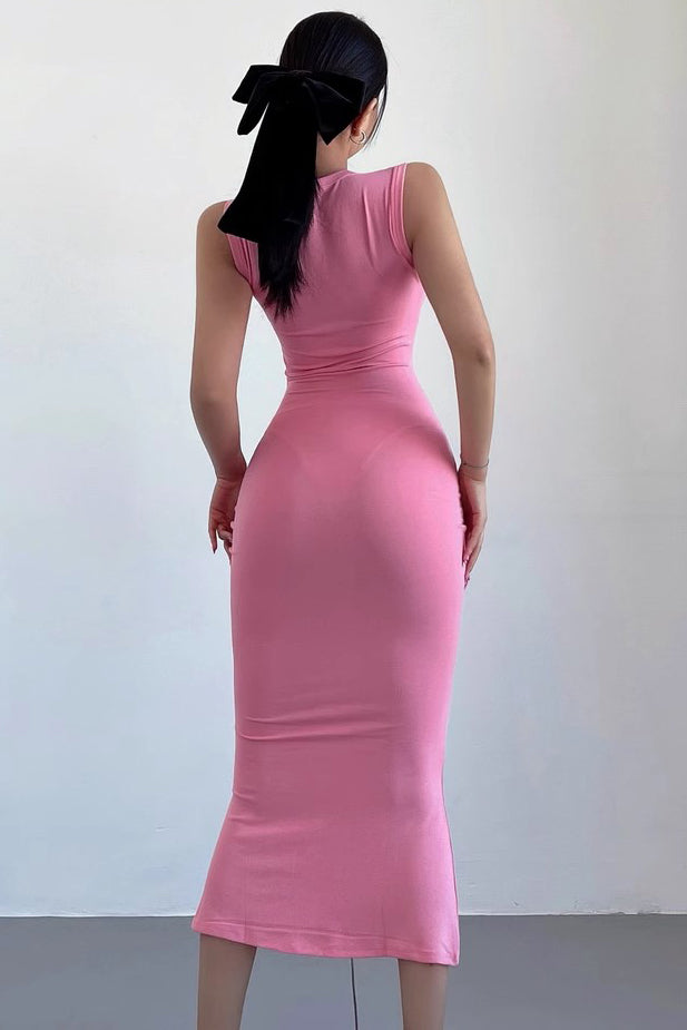 Tight Fitting Wrapped Buttocks Dress
