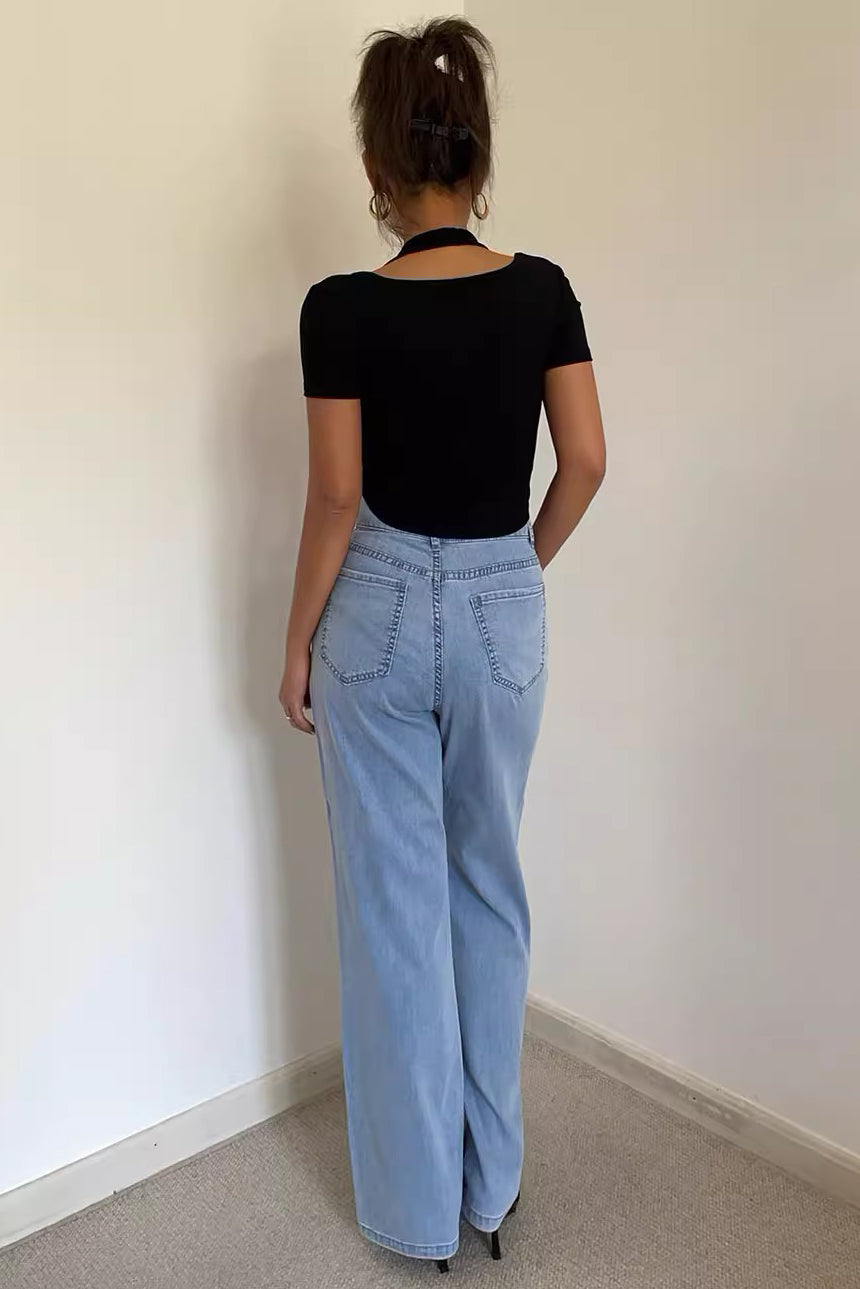 Classic High Waisted Jeans Pants