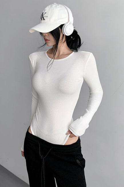 Women Fashion Long Sleeve Tight Bodysuit