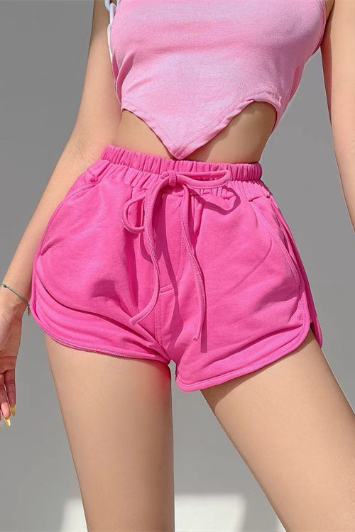 Casual Loose High Waisted Slim And Elastic Sports Shorts