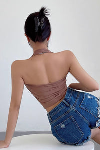 Sexy Halter Strap Backless Top