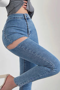 Sexy Ripped High Waisted Stretch Jeans Pants