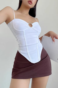 Sexy Tight Fishbone Corset Hollowed Out Camisole Top