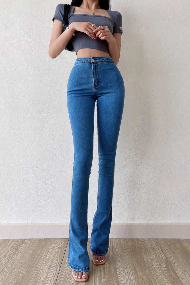 Fashion High Waist Slim Fit Pants Jeans