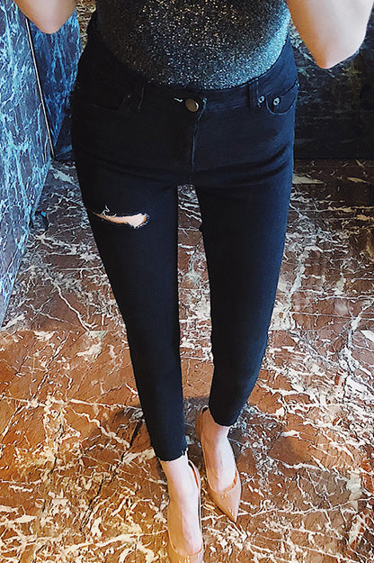 Fashion High Waist Slim Stature Jeans