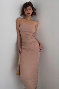 Sexy Backless Strap Wrapped Hip Dress