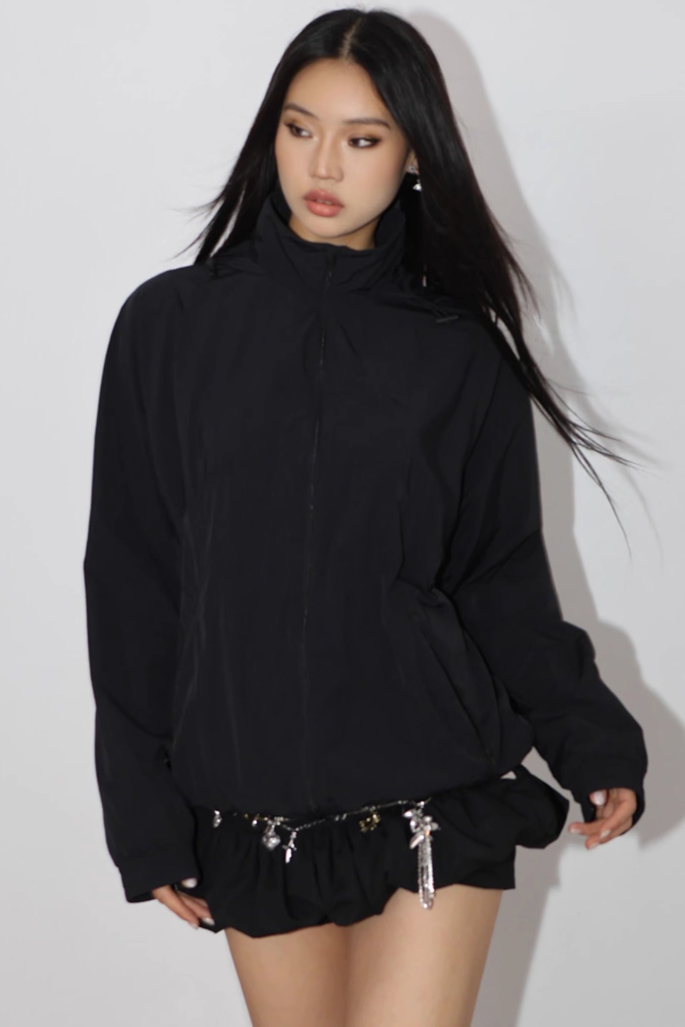 ウェア SALE NO BORDER SQUAD WIND STOPPER SIZE L Zip Detail Pocket Side Solid Sport Windbreaker – TOP SHOW