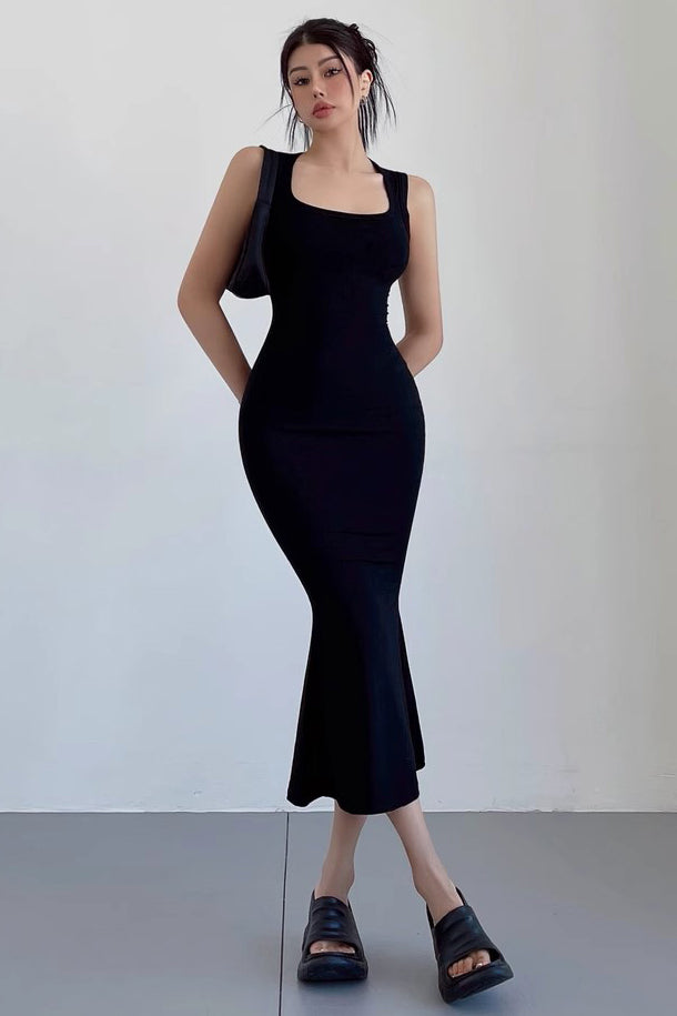 Tight Fitting Wrapped Buttocks Vest Dress