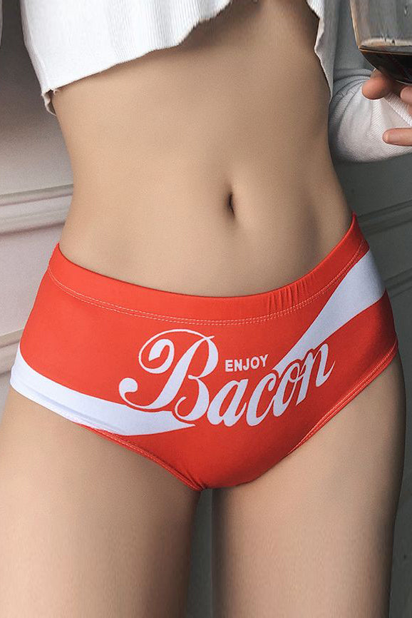 Women Fashion Letter Pattern Stretch Underpant Brief Panty