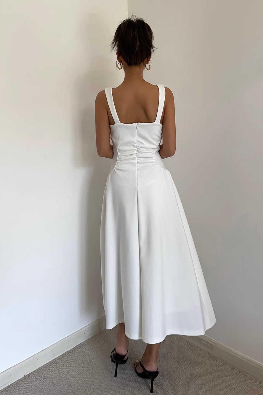 Zip Up Back Solid Halter Dress – TOP SHOW