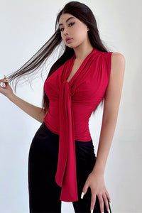 Women Fashion Ruffle Sleeveless Top