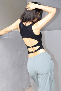 Backless Solid Knot Back Cami Top