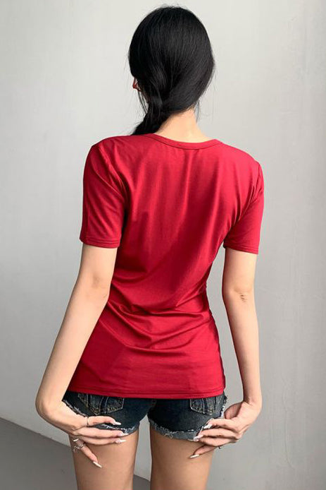 Casual Women Short Sleeve Top Tee