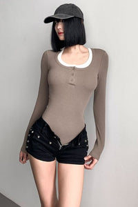 Fashion Women Long Sleeve Bodycon Bodysuit