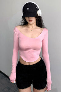 Fashion Women Tight Long Sleeve Top Tee