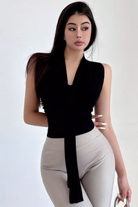 Women Fashion Ruffle Sleeveless Top