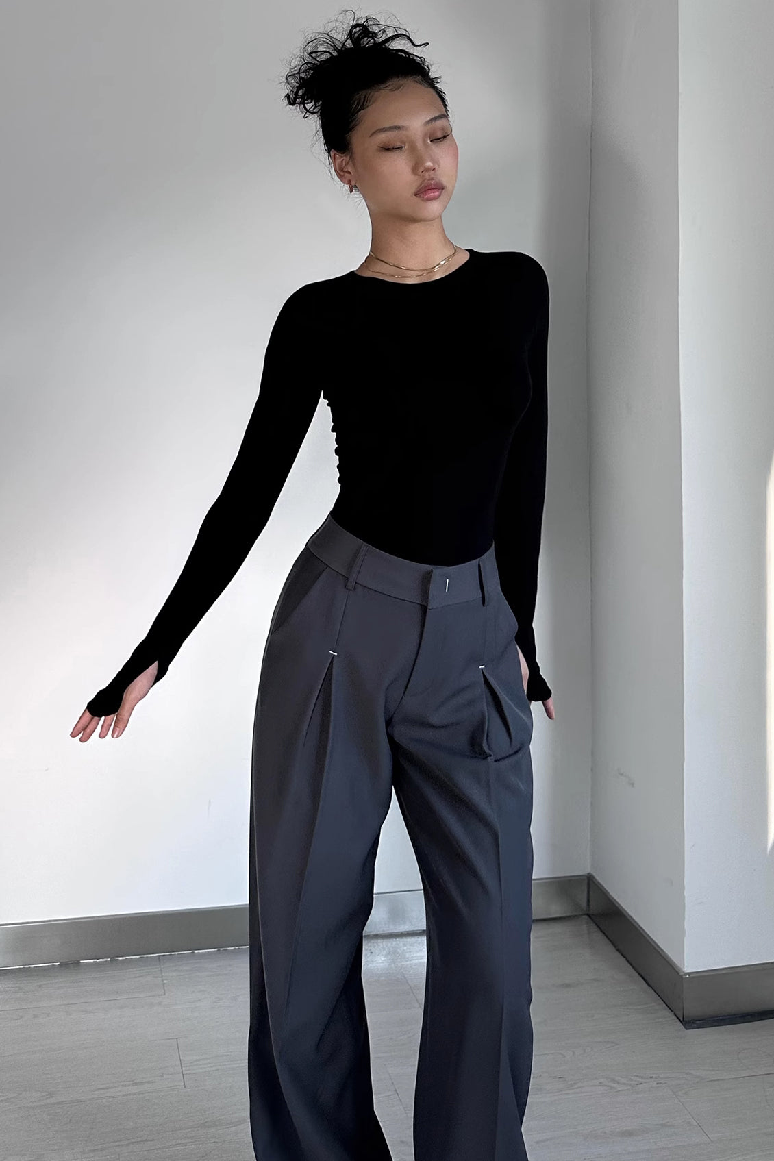 Cut Out Sleeve Solid Slim Jumpsuit