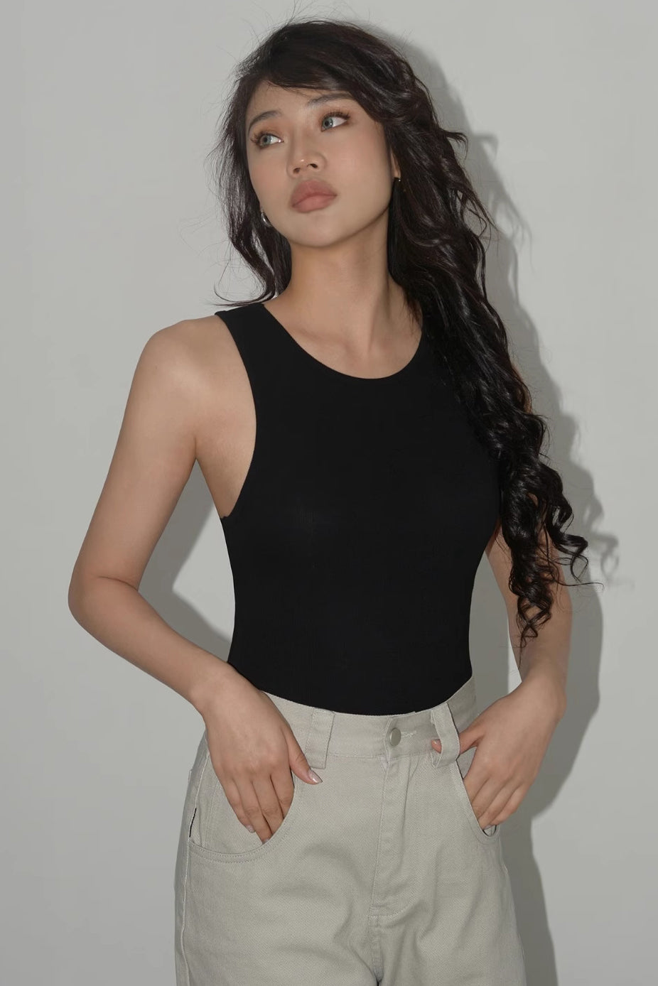 Solid Backless High Elasticity Jumpsuit