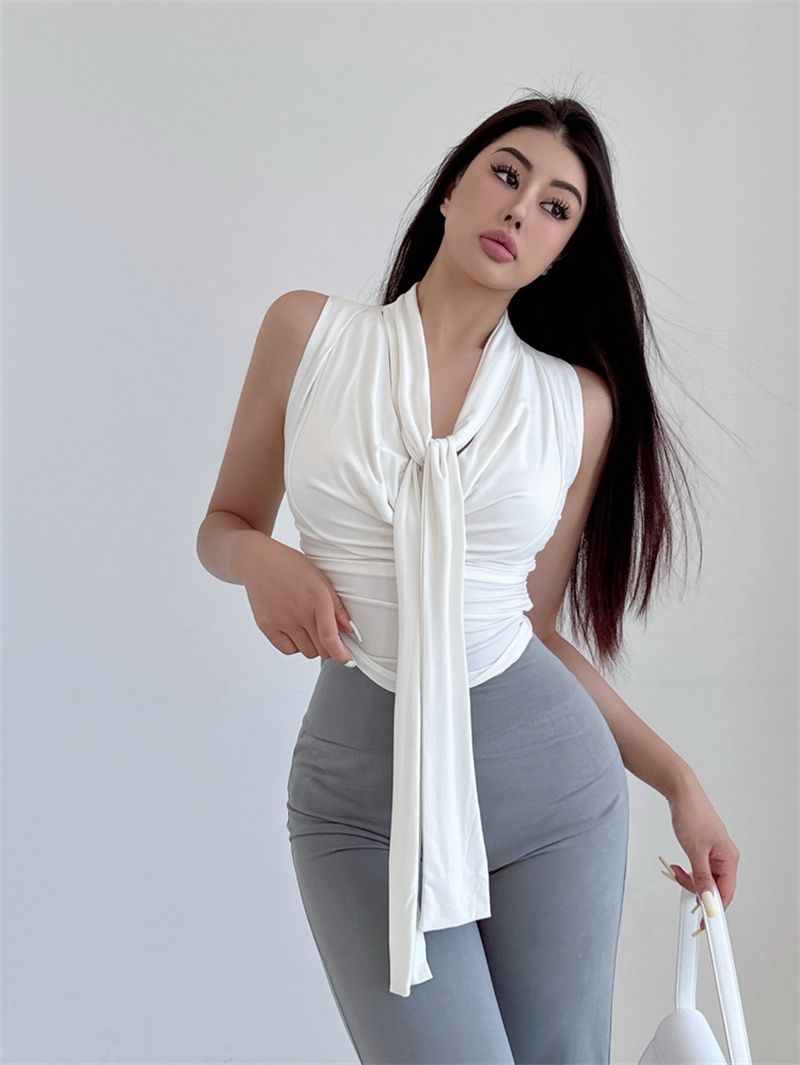 Women Fashion Ruffle Sleeveless Top