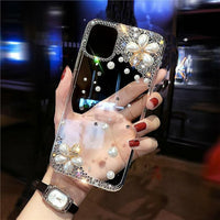 For Iphone Crystal Rhinestone Case Luxury Bling Glitter Cover Shiny Diamond Women Girls Kids Floristic Phone Case For Iphone 11 12 13 14 15