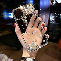 For Iphone Crystal Rhinestone Case Luxury Bling Glitter Cover Shiny Diamond Women Girls Kids Floristic Phone Case For Iphone 11 12 13 14 15