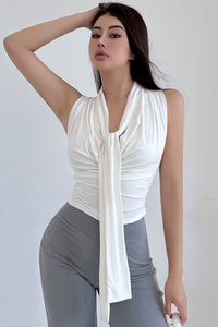 Women Fashion Ruffle Sleeveless Top