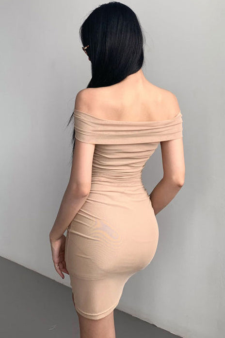 Sexy Women Strapless Ruffle Mini Dress