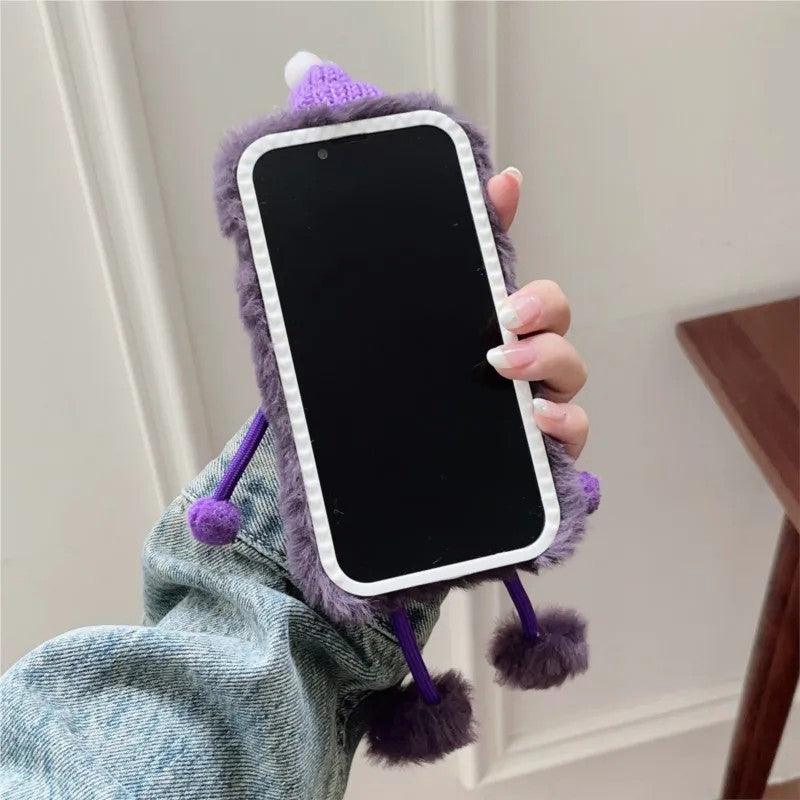 Fun Plush Monster Fall Protection Cover Case For iphone 15 14 13 12 11 Pro Max Fashion New Products Shell Girl