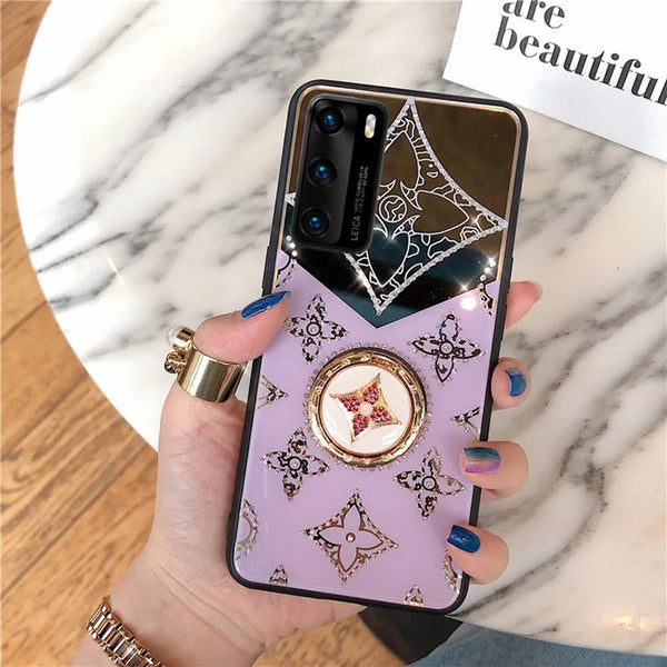 Glitter Diamond Phone Case Bling Cover For Samsung Galaxy S23 Ultra S22 Plus S21 Ultra Case With Ring Phone Holder
