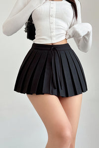 Sexy Women Low Waist Pleated Skirt A-Line Mini Skirt