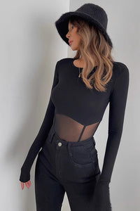 Women's Sexy Mesh Fitted Jumpsuit