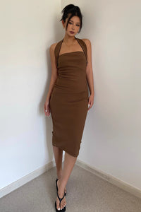 Women's Solid Elegant Cut Out Dress