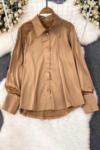 Fashion Women Long Sleeve Buttons Shirt Top