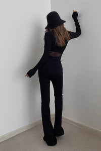 Women's Sexy Mesh Fitted Jumpsuit