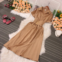 Fashion Women V-Neck Short Sleeve Maxi Dress