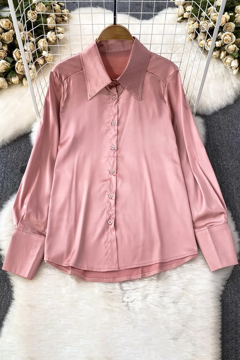 Fashion Women Long Sleeve Buttons Shirt Top