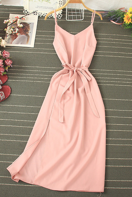 Sexy Women Sleeveless V-Neck Strap Strappy Maxi Dress