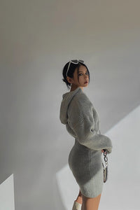 Women's Rib-knit Long Sleeve Fashion Outwear Dress