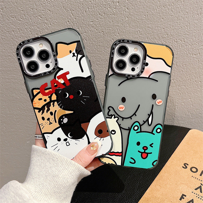 Compatible With Iphone Case For Women Girls Cute Cats Kitten Phone Case Slim Soft Tpu Shockproof Protective Cover For Iphone 11 12 13 14