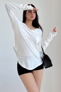 Casual Women V-Neck Long Sleeve Top