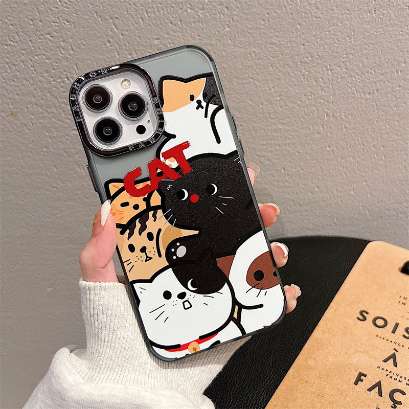 Compatible With Iphone Case For Women Girls Cute Cats Kitten Phone Case Slim Soft Tpu Shockproof Protective Cover For Iphone 11 12 13 14