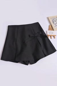 Sexy Women Bow Split A-Line Skirt Shorts