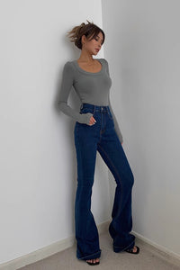 Nature High Waist Flared Hem Jeans