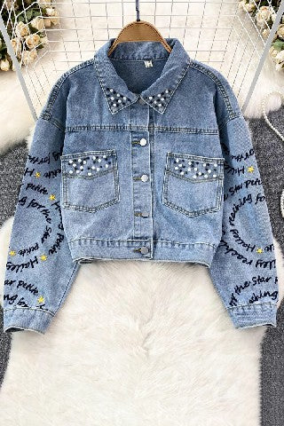 Fashion Women Long Sleeve Buttons Cardigan Jacket Denim Coat