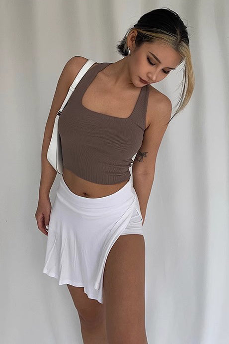 Solid High Waist Sport Shorts