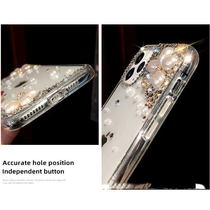 For Iphone Crystal Rhinestone Case Luxury Bling Glitter Cover Shiny Diamond Women Girls Kids Floristic Phone Case For Iphone 11 12 13 14 15